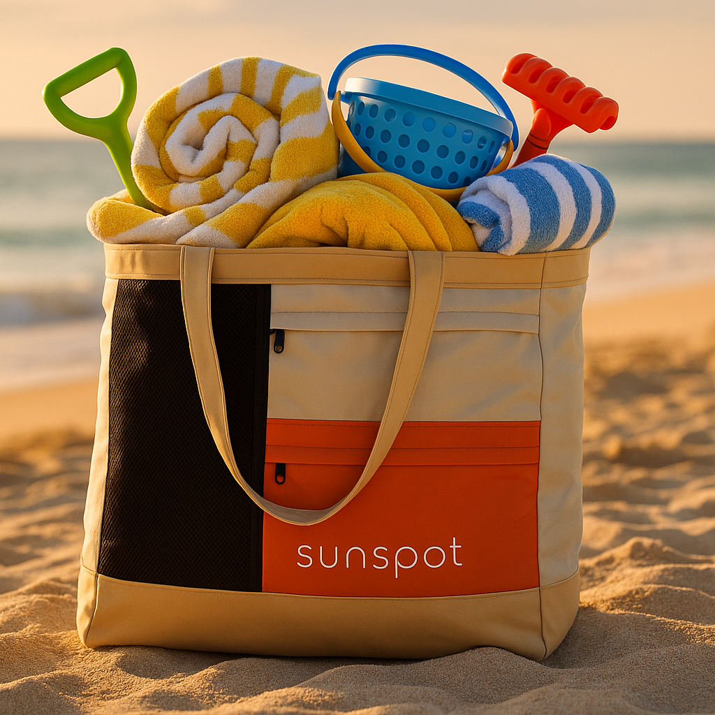 Premium Beach Tote with Pull-out Blanket